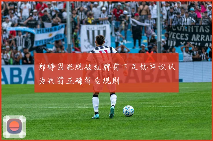 郑铮因犯规被红牌罚下足协评议认为判罚正确符合规则